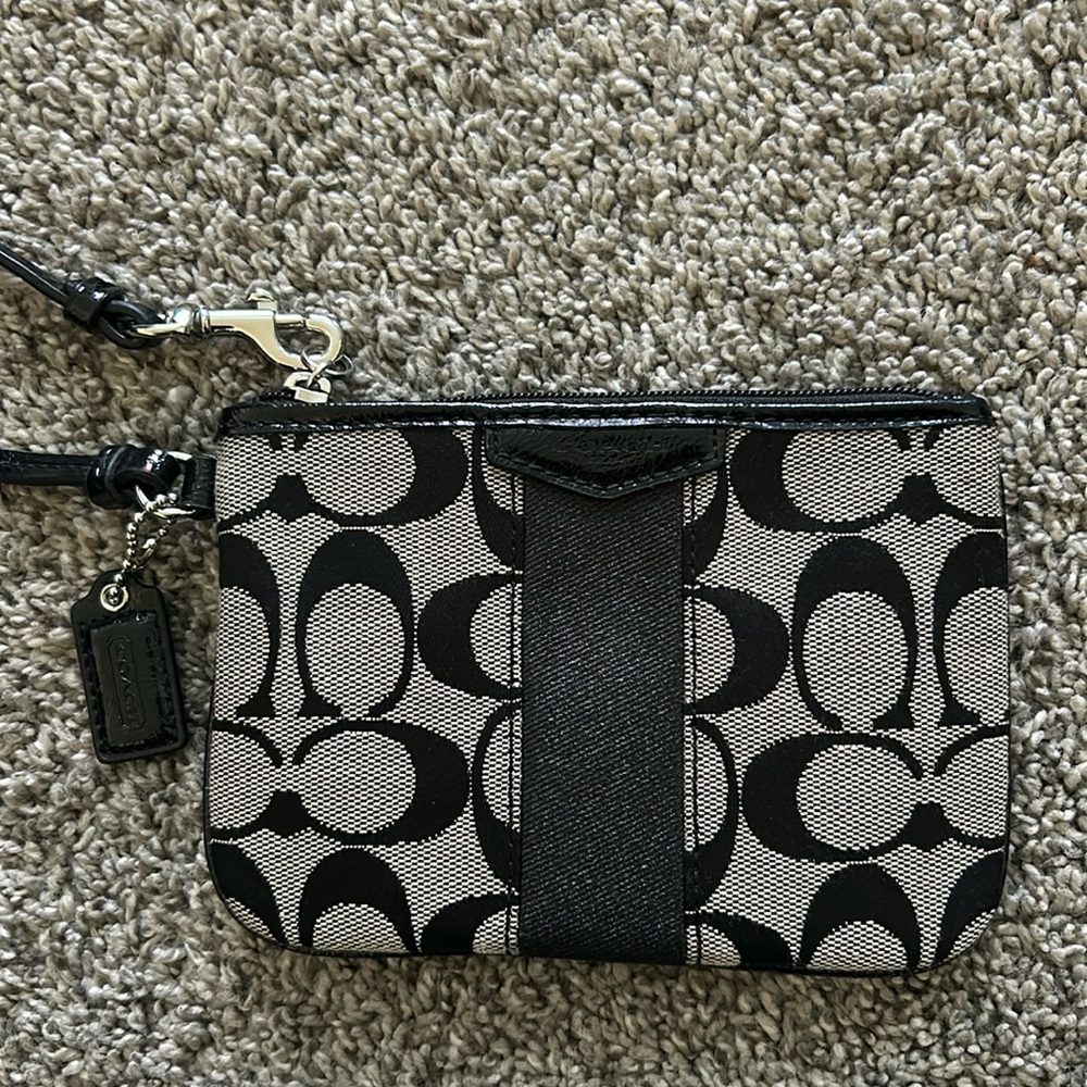 Canvas Coach Wristlet